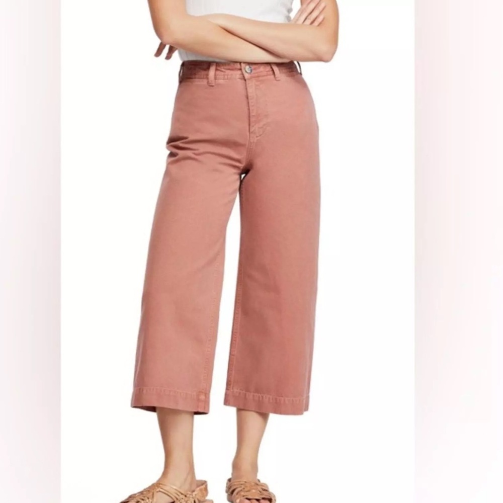 Free People We The Free Patty Wide Leg Crop Pants 26 - Picture 1 of 5